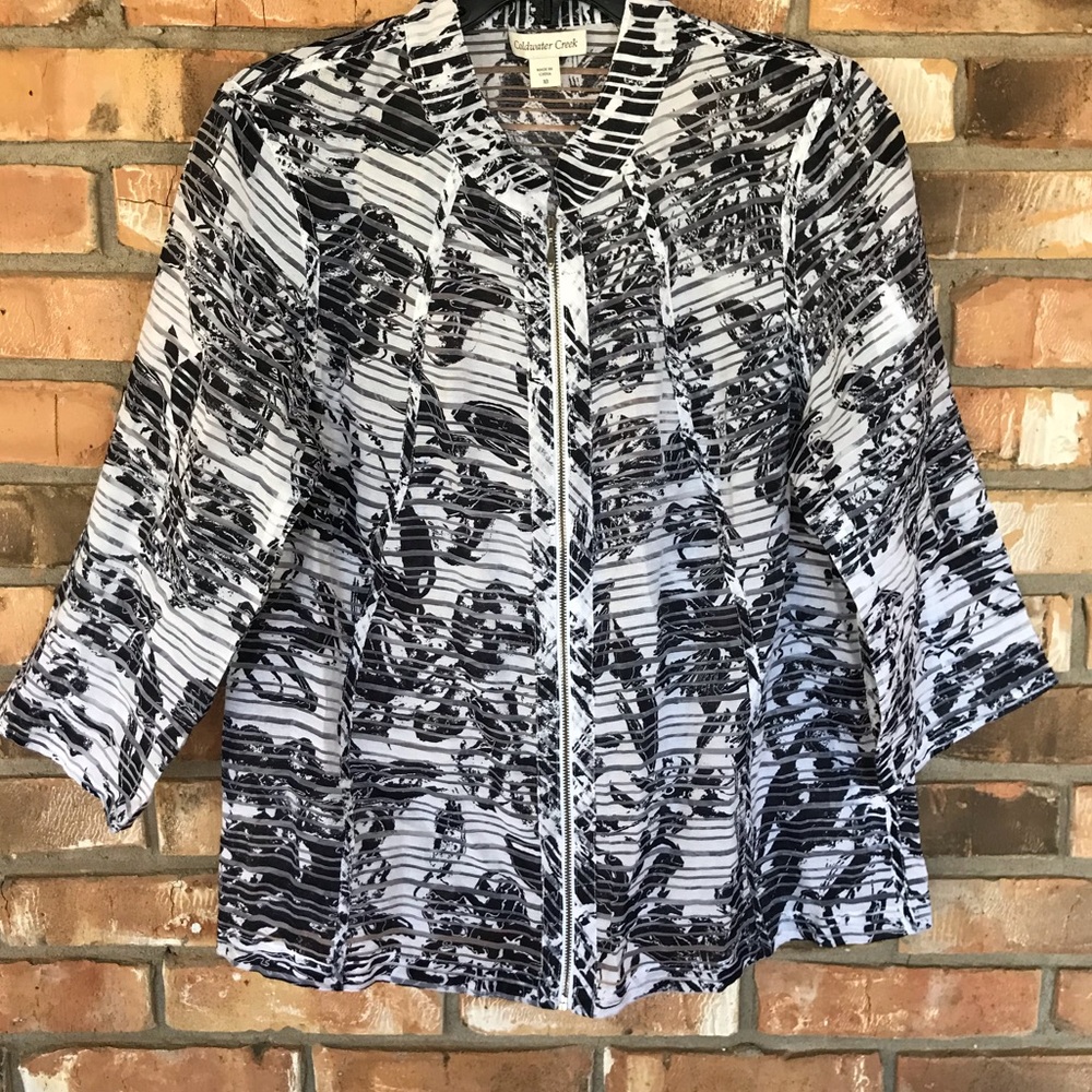 Coldwater Creek Zip Up Top     Size 10